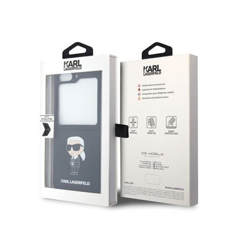 Karl Lagerfeld Silicone Ikonik - Etui Samsung Z Flip 5 (czarny) Karl Lagerfeld Silicone Ikonik - Etui Samsung Z Flip 5 (czarny)
