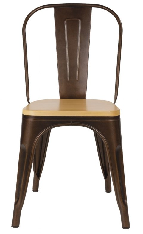 Krzesło metalowe loft CORSICA COPPER OAK TOLIX Krzesło metalowe loft CORSICA COPPER OAK TOLIX