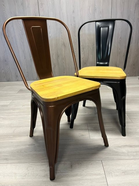 Krzesło metalowe loft CORSICA COPPER OAK TOLIX Krzesło metalowe loft CORSICA COPPER OAK TOLIX
