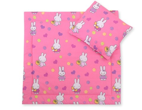 Pościel dla niemowląt z wypełnieniem kołderka i poduszka - Hallo rabbit różowy Pościel dla niemowląt z wypełnieniem kołderka i poduszka - Hallo rabbit różowy