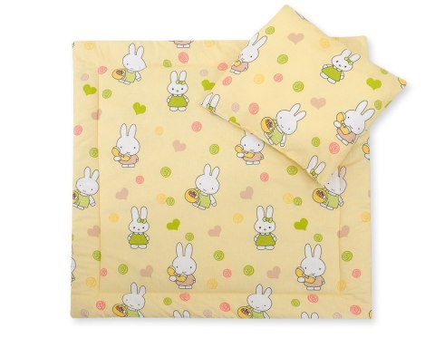 Pościel dla niemowląt z wypełnieniem kołderka i poduszka - Hallo rabbit żółty Pościel dla niemowląt z wypełnieniem kołderka i poduszka - Hallo rabbit żółty