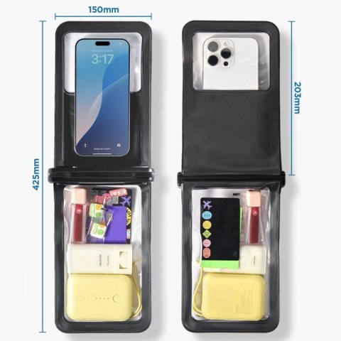 Spigen A603 Universal Waterproof Case - Etui wodoodporne do smartfonów do 6.9" (Black) Spigen A603 Universal Waterproof Case - Etui wodoodporne do smartfonów do 6.9" (Black)