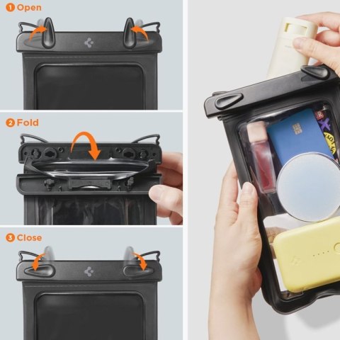 Spigen A603 Universal Waterproof Case - Etui wodoodporne do smartfonów do 6.9" (Black) Spigen A603 Universal Waterproof Case - Etui wodoodporne do smartfonów do 6.9" (Black)