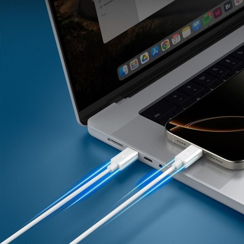 Spigen EB6010CC Essential - Kabel USB-C do USB-C PD 60W 1m (Biały) Spigen EB6010CC Essential - Kabel USB-C do USB-C PD 60W 1m (Biały)