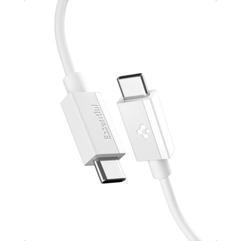 Spigen EB6020CC Essential - Kabel USB-C do USB-C PD 60W 2m (Biały) Spigen EB6020CC Essential - Kabel USB-C do USB-C PD 60W 2m (Biały)
