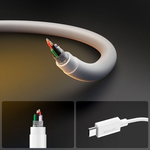 Spigen EB6020CC Essential - Kabel USB-C do USB-C PD 60W 2m (Biały) Spigen EB6020CC Essential - Kabel USB-C do USB-C PD 60W 2m (Biały)