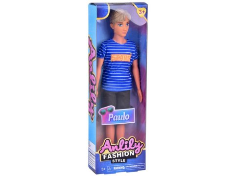 Anlily Lalka stylowy chłopak Paulo w spodenkach i koszulce w paski ZA5416 Anlily Lalka stylowy chłopak Paulo w spodenkach i koszulce w paski ZA5416
