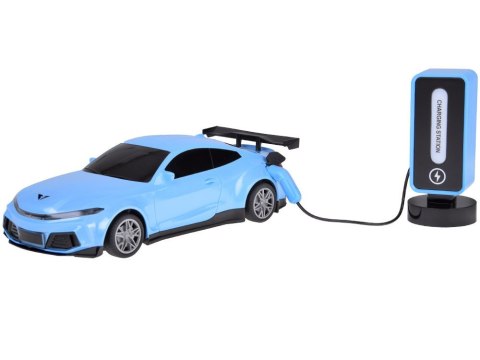 Autko + stacja ładowania Samochód elektryczny kolorowe światła RC0687 Autko + stacja ładowania Samochód elektryczny kolorowe światła RC0687