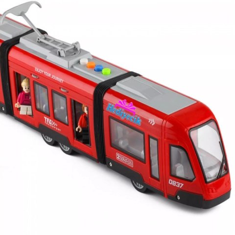 Duży tramwaj dźwięk światła baterie czerwony 930A Duży tramwaj dźwięk światła baterie czerwony 930A