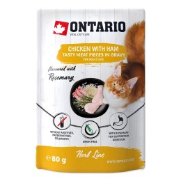 ONTARIO Herb kurczak z szynka, ryz, rozmaryn w sosie opak. 18x80g (213-35340)
