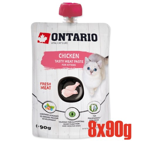 ONTARIO Kitten Chicken Fresh Meat Paste opak. 8x90g (213-523081) ONTARIO Kitten Chicken Fresh Meat Paste opak. 8x90g (213-523081)