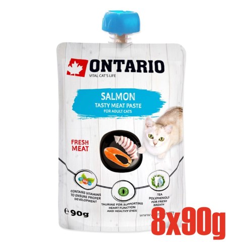 ONTARIO Salmon Fresh Meat Paste opak. 8x90g (213-527131) ONTARIO Salmon Fresh Meat Paste opak. 8x90g (213-527131)