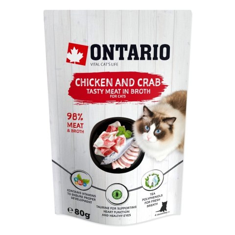 ONTARIO saszetka Kurczak i kraby w rosole opak. 15x80g (213-30330) ONTARIO saszetka Kurczak i kraby w rosole opak. 15x80g (213-30330)