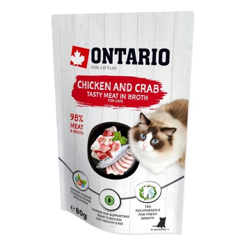 ONTARIO saszetka Kurczak i kraby w rosole opak. 15x80g (213-30330) ONTARIO saszetka Kurczak i kraby w rosole opak. 15x80g (213-30330)