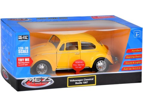 Auto kolekcjonerskie Volkswagen Classical Beetle 1967 1:36 metalowe auto światło dźwięk ZA5055 Auto kolekcjonerskie Volkswagen Classical Beetle 1967 1:36 metalowe auto światło dźwięk ZA5055