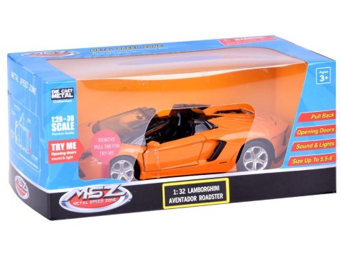 Auto metalowe model Lamborghini Aventador Roadster 1:32 interaktyw. ZA5053 Auto metalowe model Lamborghini Aventador Roadster 1:32 interaktyw. ZA5053