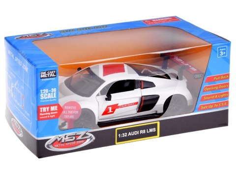 Auto metalowe model sportowe Audi R8 LMS skala 1:32 dźwięki światła ZA4609 Auto metalowe model sportowe Audi R8 LMS skala 1:32 dźwięki światła ZA4609