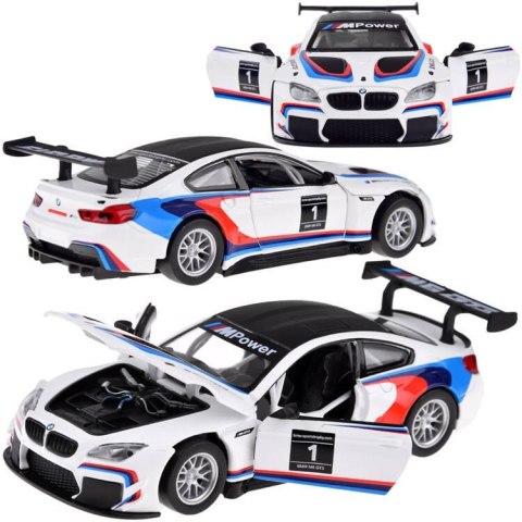 Auto metalowe model sportowe BMW M6 GT3 skala 1:32 światło dźwięk ZA4613 Auto metalowe model sportowe BMW M6 GT3 skala 1:32 światło dźwięk ZA4613