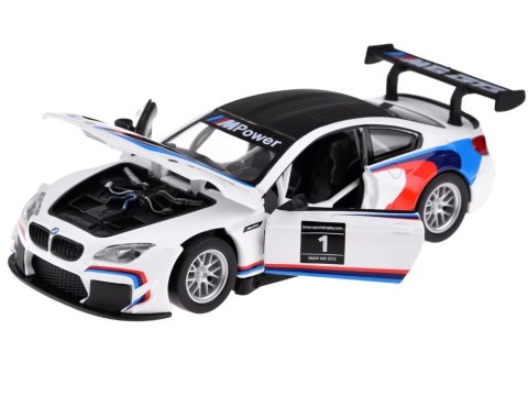 Auto metalowe model sportowe BMW M6 GT3 skala 1:32 światło dźwięk ZA4613 Auto metalowe model sportowe BMW M6 GT3 skala 1:32 światło dźwięk ZA4613