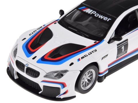 Auto metalowe model sportowe BMW M6 GT3 skala 1:32 światło dźwięk ZA4613 Auto metalowe model sportowe BMW M6 GT3 skala 1:32 światło dźwięk ZA4613