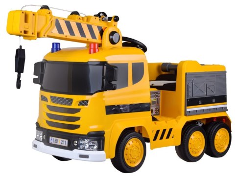 Auto na akumulator Duży DŹWIG ruchomy hak światło dźwięk bujanie PA0317 Auto na akumulator Duży DŹWIG ruchomy hak światło dźwięk bujanie PA0317