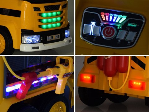 Auto na akumulator Duży DŹWIG ruchomy hak światło dźwięk bujanie PA0317 Auto na akumulator Duży DŹWIG ruchomy hak światło dźwięk bujanie PA0317