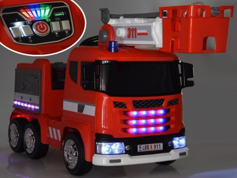 Auto straż pożarna wóz strażacki na akumulator sikawka bujanie PA0316 Auto straż pożarna wóz strażacki na akumulator sikawka bujanie PA0316