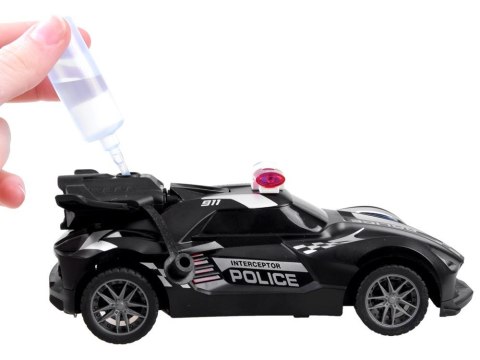 Auto zdalnie sterowane Policja dym światło RC0596 Auto zdalnie sterowane Policja dym światło RC0596
