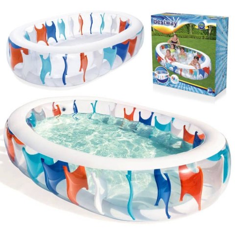 Bestway Basen dmuchany elipsa 229cm x 152cm 54066 Bestway Basen dmuchany elipsa 229cm x 152cm 54066