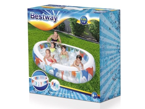 Bestway Basen dmuchany elipsa 229cm x 152cm 54066 Bestway Basen dmuchany elipsa 229cm x 152cm 54066