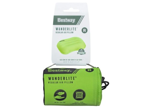 Bestway Dmuchana poduszka turystyczna WanderLite ZIELONA 42cmx30cm 69624 Bestway Dmuchana poduszka turystyczna WanderLite ZIELONA 42cmx30cm 69624