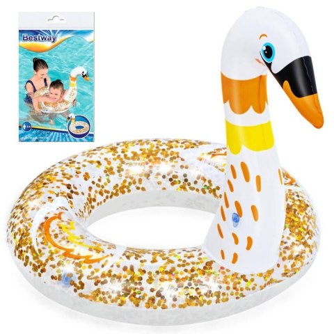 Bestway Dmuchane kółko do pływania dla dzieci BROKATOWY ŁABĘDŹ 61cm 36306 Bestway Dmuchane kółko do pływania dla dzieci BROKATOWY ŁABĘDŹ 61cm 36306