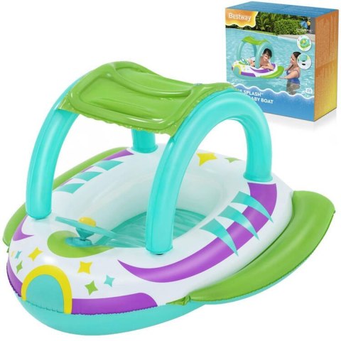 Bestway Dmuchany Ponton z daszkiem ŁÓDKA z dnem Kierownica + klakson 34149 Bestway Dmuchany Ponton z daszkiem ŁÓDKA z dnem Kierownica + klakson 34149