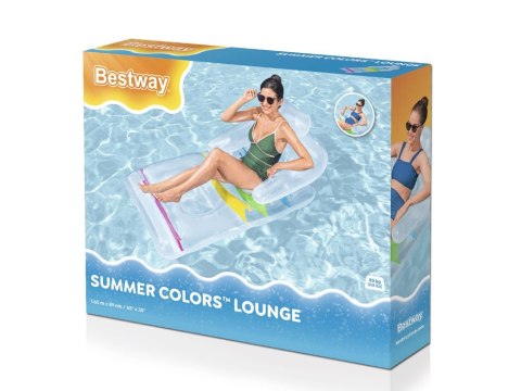 Bestway Dmuchany fotel Leżak Materac do wody z oparciem 165cm 90 kg 43011 Bestway Dmuchany fotel Leżak Materac do wody z oparciem 165cm 90 kg 43011