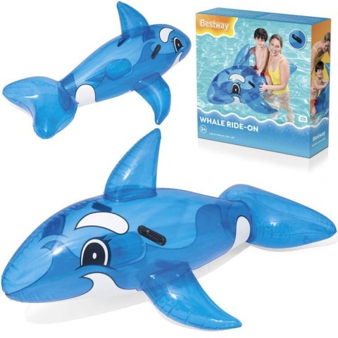Bestway Duży dmuchany niebieski Delfin Wieloryb do pływania 157 cm 41037 Bestway Duży dmuchany niebieski Delfin Wieloryb do pływania 157 cm 41037
