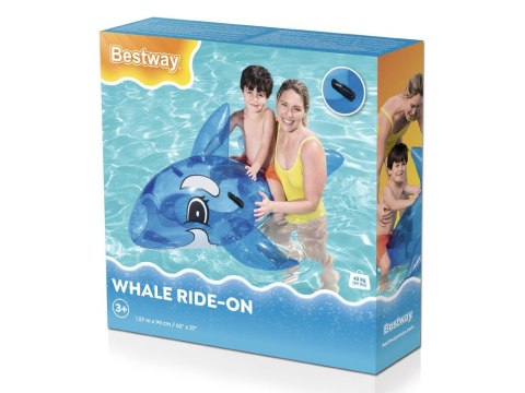 Bestway Duży dmuchany niebieski Delfin Wieloryb do pływania 157 cm 41037 Bestway Duży dmuchany niebieski Delfin Wieloryb do pływania 157 cm 41037