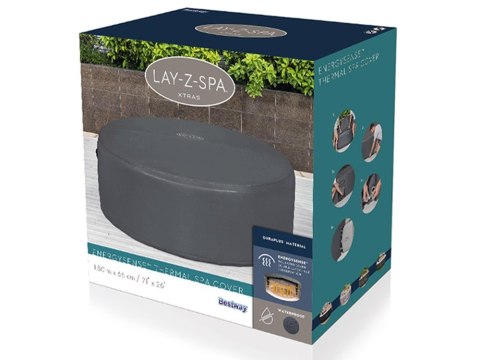 Bestway ENEGYSENSE Pokrywa termiczna pokrowiec do Lay-Z-Spa 180x66cm 60317 Bestway ENEGYSENSE Pokrywa termiczna pokrowiec do Lay-Z-Spa 180x66cm 60317