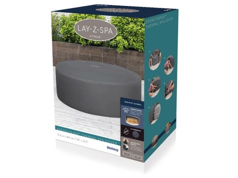 Bestway ENEGYSENSE Pokrywa termiczna pokrowiec do Lay-Z-Spa 216 cm 60326 Bestway ENEGYSENSE Pokrywa termiczna pokrowiec do Lay-Z-Spa 216 cm 60326