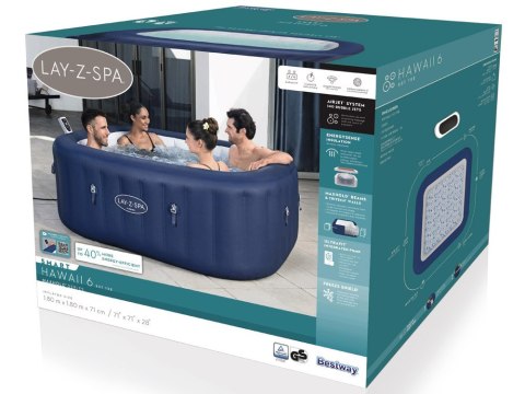 Bestway Lay-Z-Spa HAWAII hydromasaż wbudowana pompa WiFi aplikacja 6001H Bestway Lay-Z-Spa HAWAII hydromasaż wbudowana pompa WiFi aplikacja 6001H