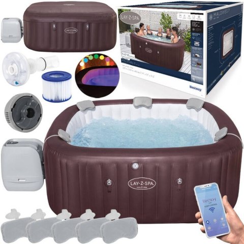 Bestway Lay-z-Spa Maldives Pro7 2025 jacuzzi WiFi aplikacja LED 5-7os 6001U Bestway Lay-z-Spa Maldives Pro7 2025 jacuzzi WiFi aplikacja LED 5-7os 6001U