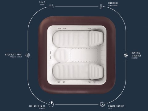 Bestway Lay-z-Spa Maldives Pro7 2025 jacuzzi WiFi aplikacja LED 5-7os 6001U Bestway Lay-z-Spa Maldives Pro7 2025 jacuzzi WiFi aplikacja LED 5-7os 6001U