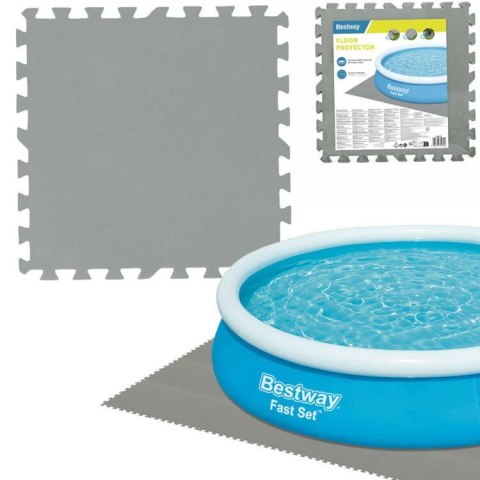 Bestway Piankowa mata pod basen SZARY 50cmx50cm 58639 Bestway Piankowa mata pod basen SZARY 50cmx50cm 58639