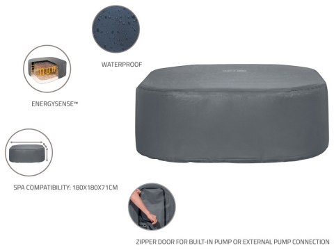 Bestway Pokrywa termiczna pokrowiec ENERGYSENSE do Lay-Z-Spa 180cm 60319 Bestway Pokrywa termiczna pokrowiec ENERGYSENSE do Lay-Z-Spa 180cm 60319