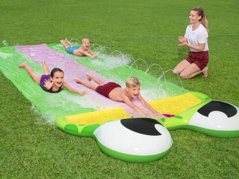 Bestway Potrójny ślizg wodny ŻABA H2O GO! Długi - 4.88m 52389 Bestway Potrójny ślizg wodny ŻABA H2O GO! Długi - 4.88m 52389