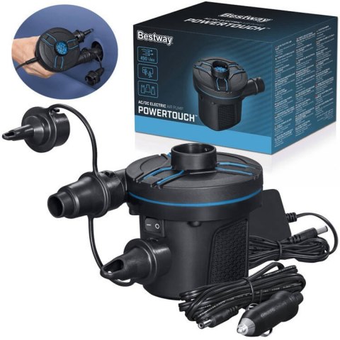 Bestway pompka elektryczna PowerTouch do gniazdka i samochodu 62255 Bestway pompka elektryczna PowerTouch do gniazdka i samochodu 62255