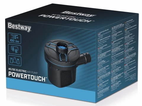 Bestway pompka elektryczna PowerTouch do gniazdka i samochodu 62255 Bestway pompka elektryczna PowerTouch do gniazdka i samochodu 62255
