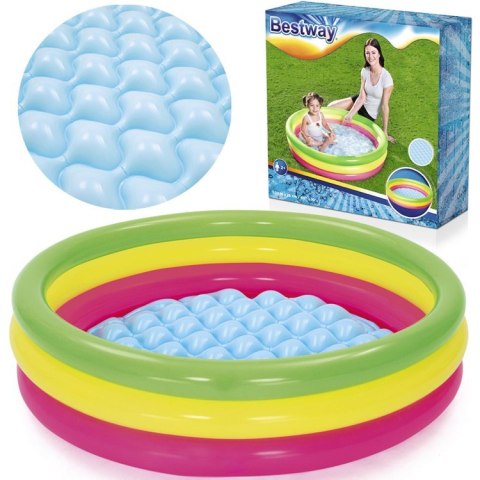 Bestway tęczowy basen dmuchany brodzik basenik 102cm miękkie dno 51104 Bestway tęczowy basen dmuchany brodzik basenik 102cm miękkie dno 51104