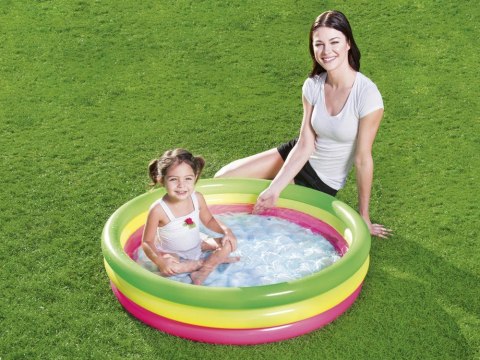 Bestway tęczowy basen dmuchany brodzik basenik 102cm miękkie dno 51104 Bestway tęczowy basen dmuchany brodzik basenik 102cm miękkie dno 51104