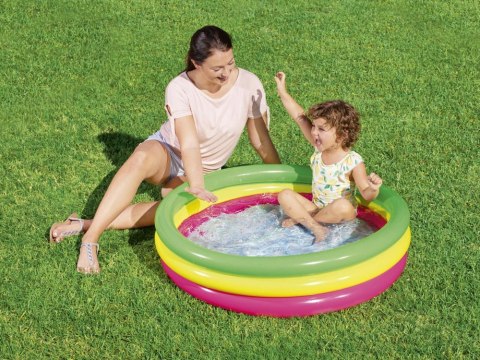 Bestway tęczowy basen dmuchany brodzik basenik 102cm miękkie dno 51104 Bestway tęczowy basen dmuchany brodzik basenik 102cm miękkie dno 51104