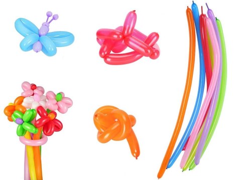 Długie Kolorowe Balony do modelowania dekoracji zabawy 100szt ZA5565 Długie Kolorowe Balony do modelowania dekoracji zabawy 100szt ZA5565
